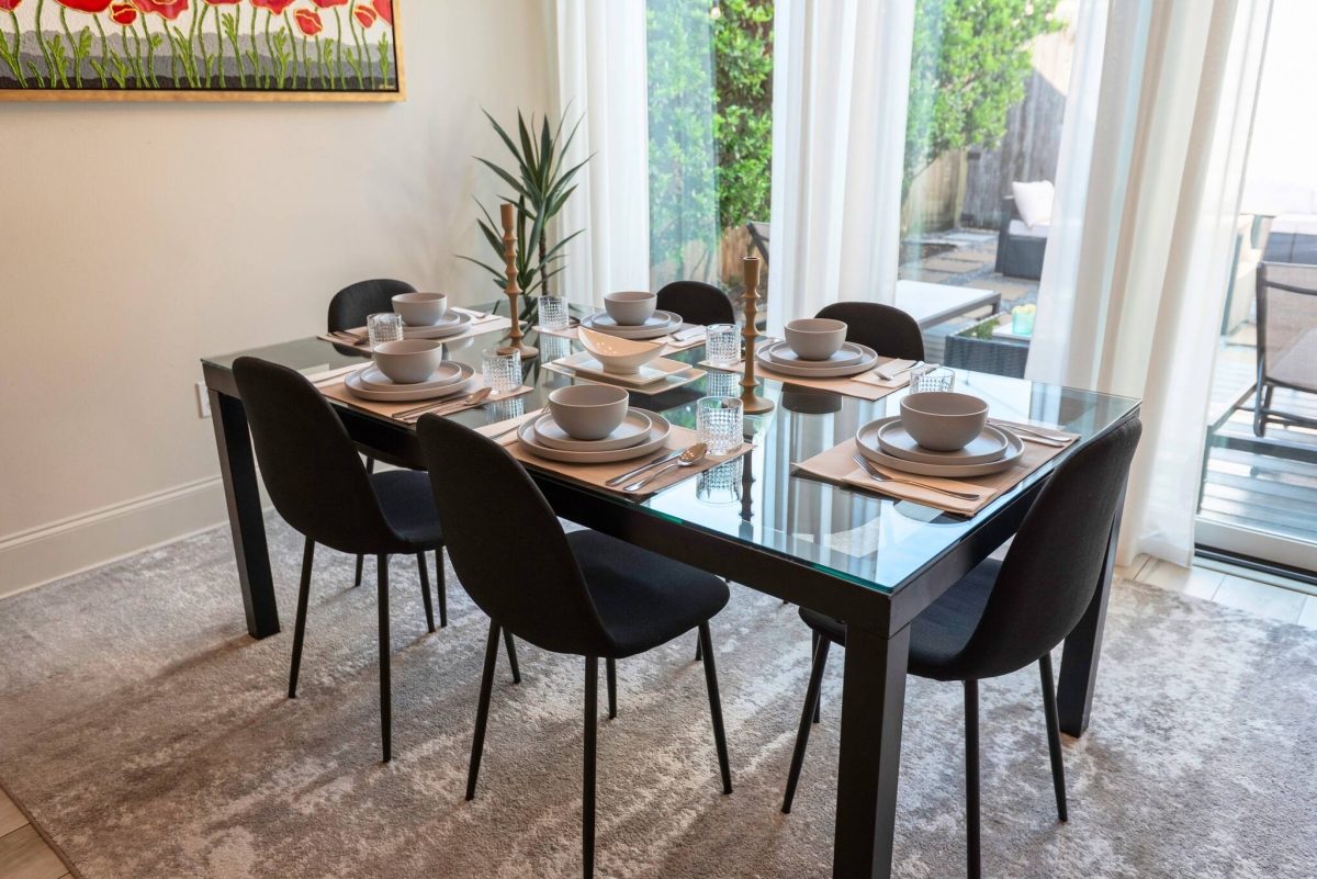 Furnished dining room